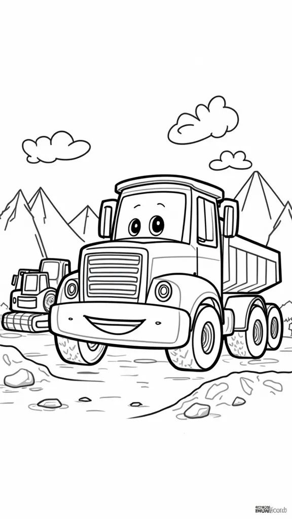 coloriage leo le camion